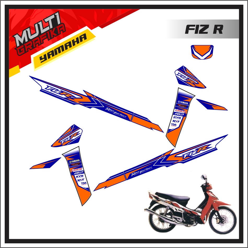 Jual Stiker Striping Dekal Motor YAMAHA FIZ R, Decal Custom Premium ...