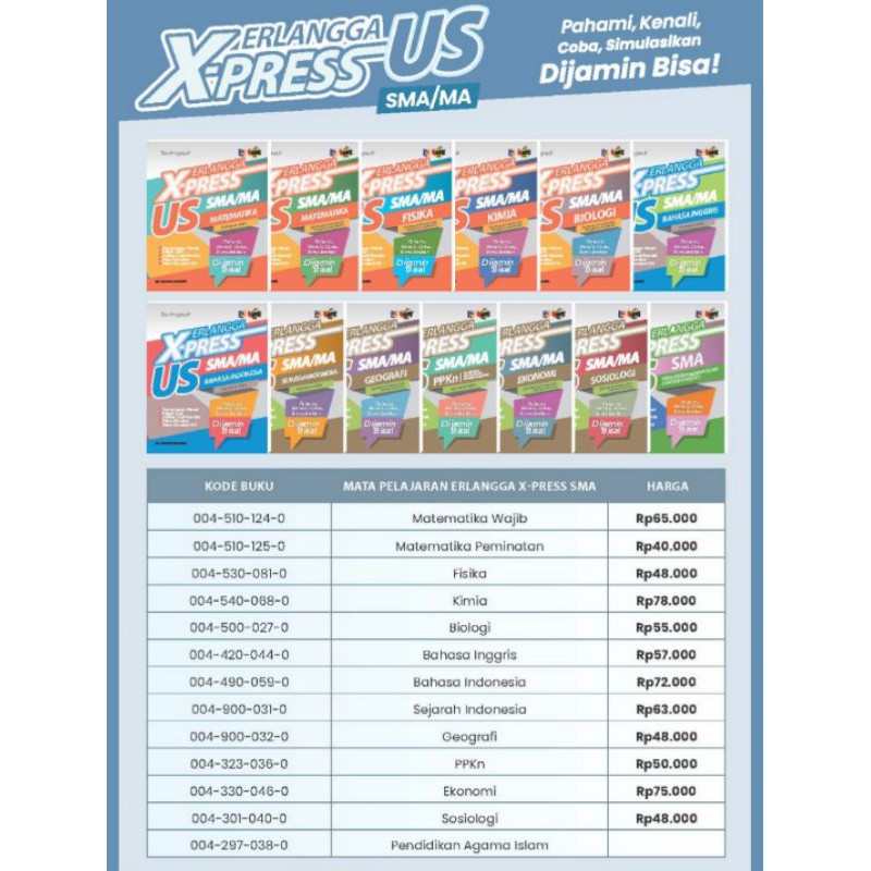 Jual Buku Soal Erlangga X-Press Us Xpress Us SMA Kurikulum 2013 Revisi ...