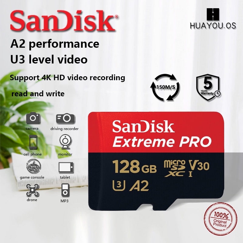 512GB MicroSD Extreme Pro SanDisk Fast 4K Video A2 U3 V30