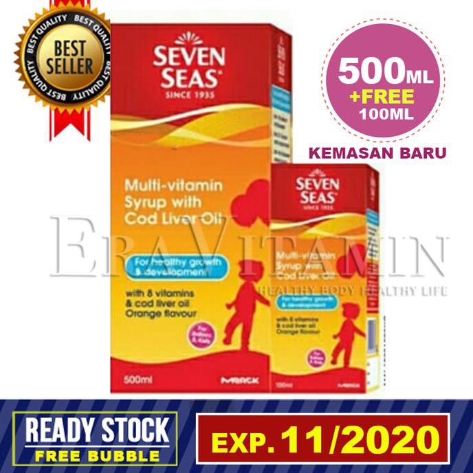 Jual Seven Seas Multivitamin Syrup With Cod Liver Oil 500 Ml 100 Ml