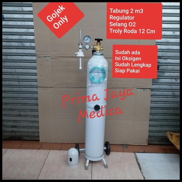 Jual Tabung Oksigen 2 M3 Set 3 In 1 Tabung Regulator Dan Trolley Shopee Indonesia 4126