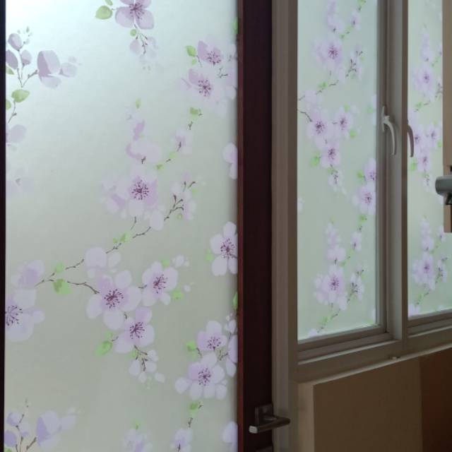 Jual Sticker kaca motif bunga sakura ungu | Shopee Indonesia