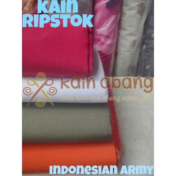 Jual kain ripstop/ripstok indonesian army / kain kotak-kotak murah ...