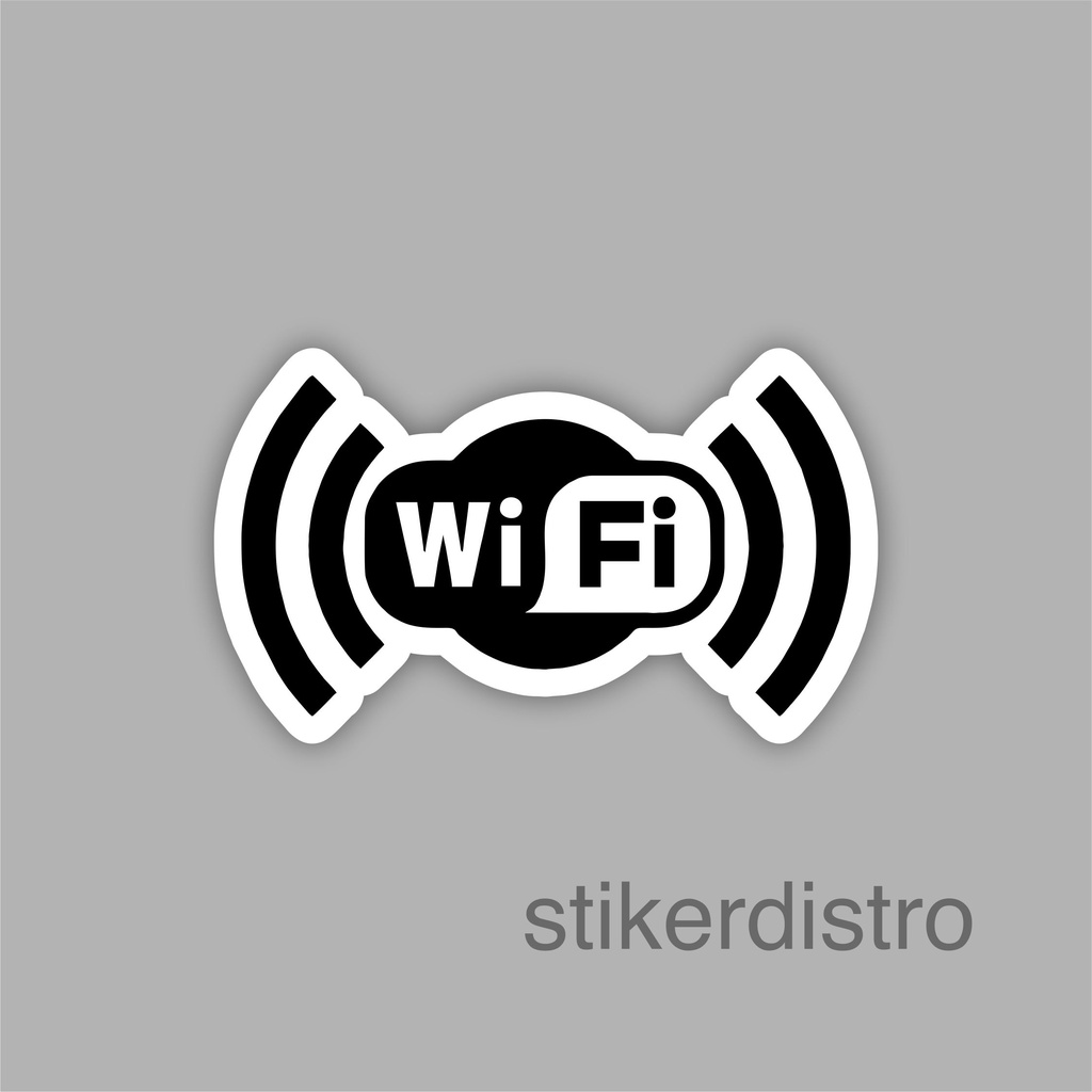 Jual Stiker Sticker Wifi area white Black Case Phone Logo Brand Band ...