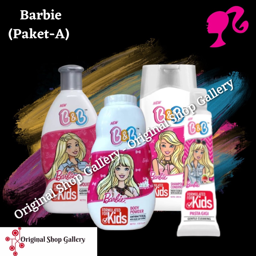 Jual B&B Kids Paket Perlengkapan Mandi Barbie (Sabun+Shampo+Bedak+Odol ...