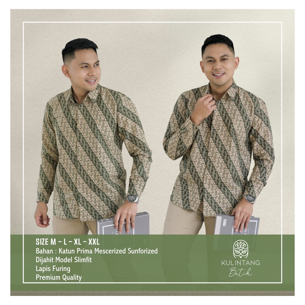 Jual LEMAYU KEMEJA BATIK COWOK SLIMFIT LENGAN PANJANG / BAJU BATIK PRIA ...