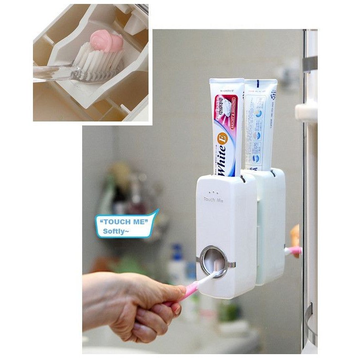 Jual [GS] DISPENSER ODOL Tempat Sikat Gigi Set Rak Kamar Mandi ...