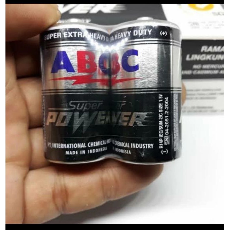 Jual Baterai ABC Size C R14 - Batre ABC Super Power Type C - 1 pack ...