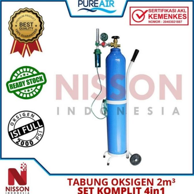 Jual Tabung Oksigen 2m3 1set Tabungregulatortroliselang Nasal Shopee Indonesia 