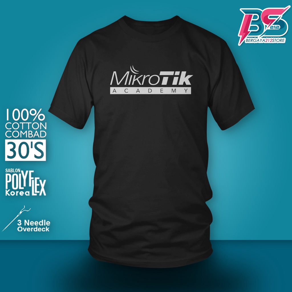 Jual Baju Kaos Distro Mikrotik Academy Cotton Combed / Kaos Unisex T ...