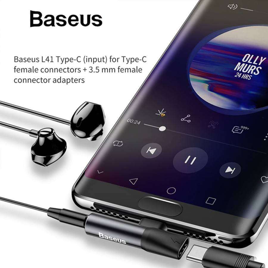 Jual Baseus L41 Audio Converter Handsfree Type C to Jack 3.5mm ...