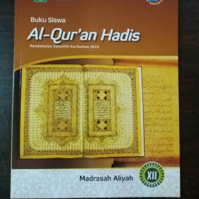 Jual NEW Buku Siswa Al-Qur'an Hadits Kelas 12 MA K13 Kemenag | Shopee ...