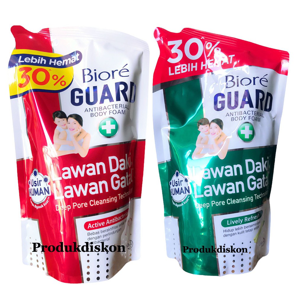 Jual Biore Guard Body Foam Sabun Cair Refill 800ml Body Wash