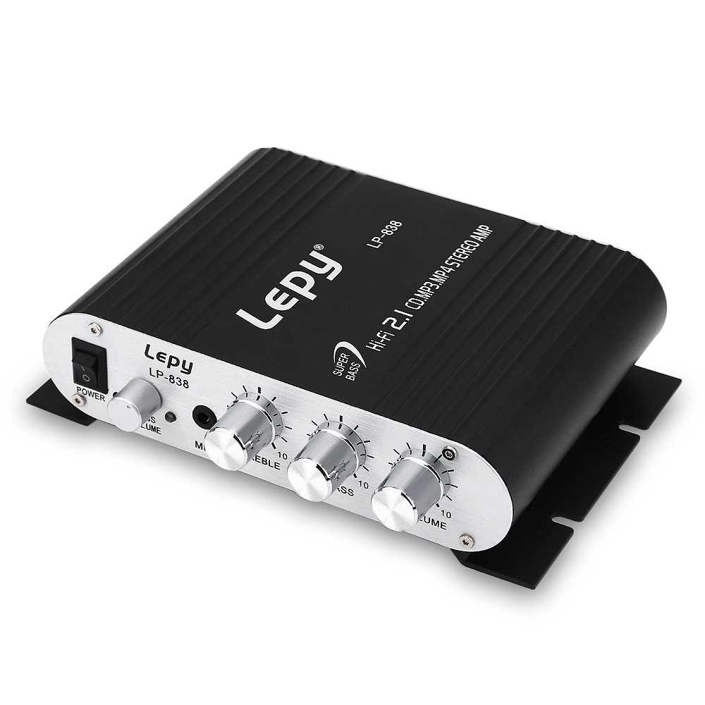 Jual Devstrrr HiFi Stereo Amplifier Treble Bass Booster - LP-838 ...