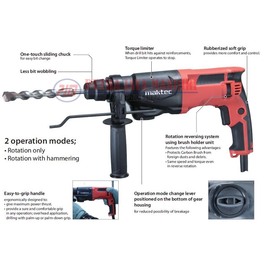 Jual MAKTEC MT870 MESIN BOBOK BETON DEMOLITION HAMMER MT 870