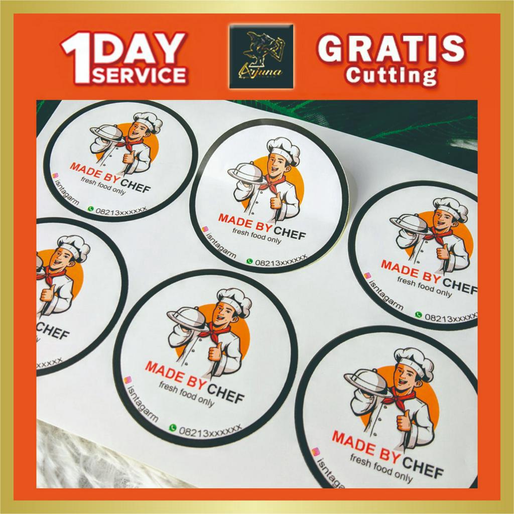 Jual Stiker Label Makanan Bentuk Bulat Sticker Custom Kemasan Toples ...