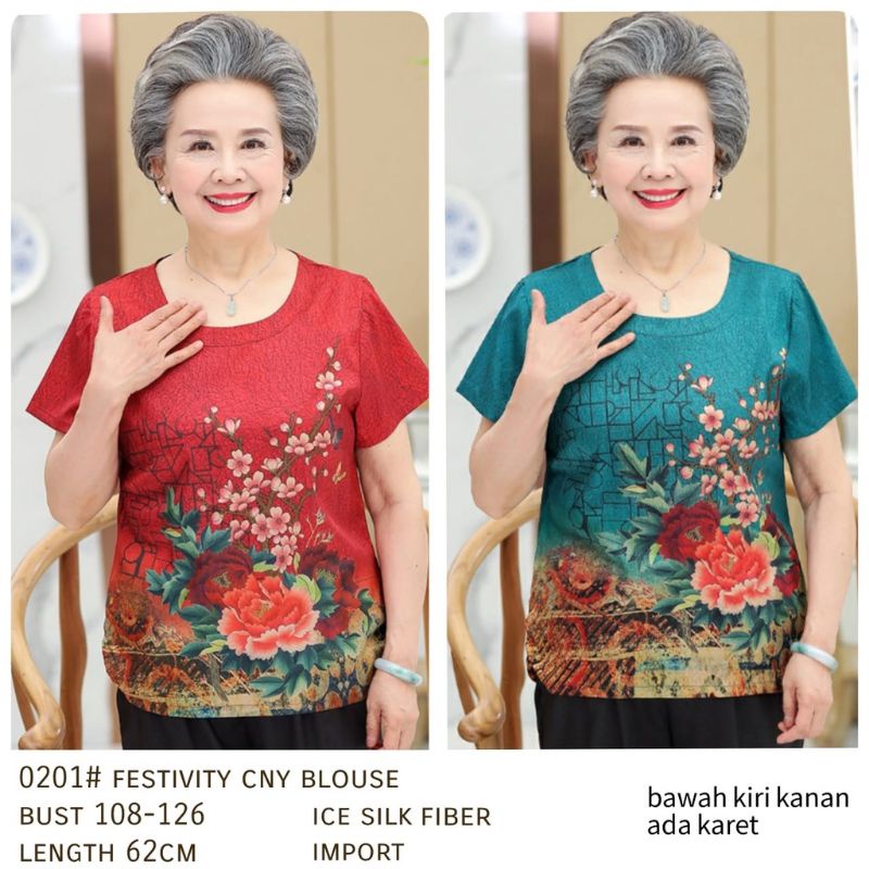 Jual TM 0001/0003/0201 Atasan CNY Festivity import Three M terbaru baju