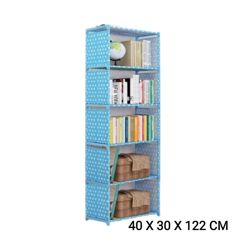 Jual Rak 5 susun buku sepatu serbaguna rack polos motif kartun lucu ...