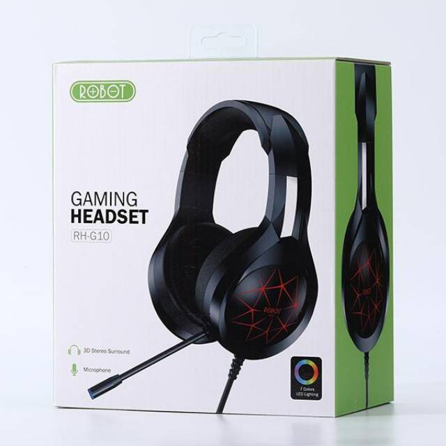 Jual Headset Gaming ROBOT RH-G10 RGB JACK 3,5MM AND USB-A WITH MIC ...