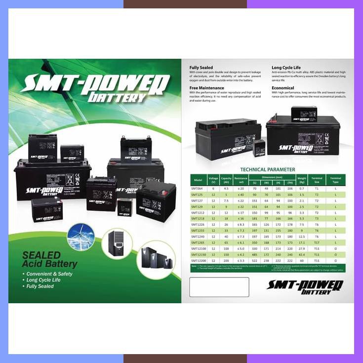 Jual Battery Baterai Aki Ups Vrla Smt Smt V Ah Garansi Resmi