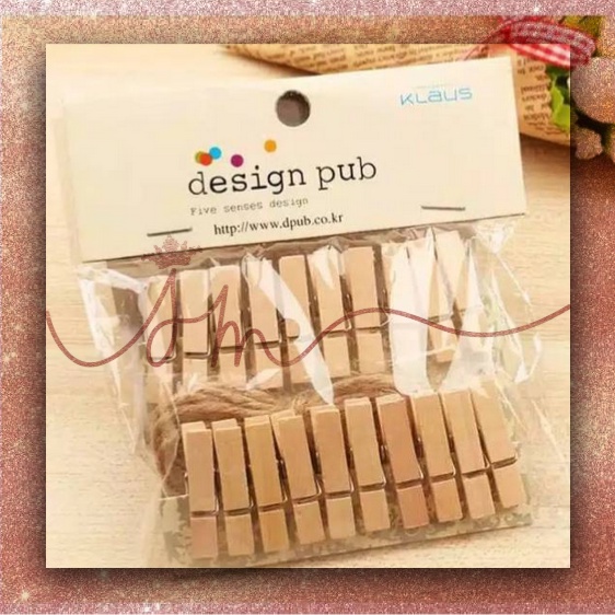 Jual Wooden Clip Penjepit Foto Jepitan Dekorasi Dinding Pesta Klip Jepit Kayu Murah Acc