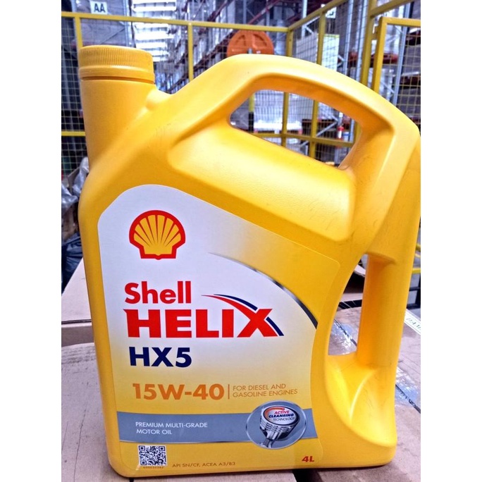 Jual Produk Terbaik] SHELL Helix HX5 15W-40 Oli pelumas mesin mobil 4L ...