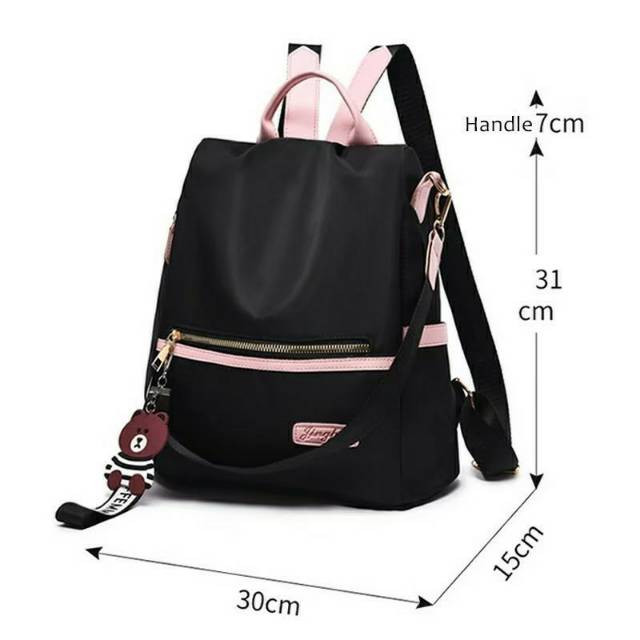 Jual Peonia Korea Seira Bag Tas Ransel Wanita - Black - Hitam di Seller RBM  STORE - Pondok Rangon, Kota Jakarta Timur