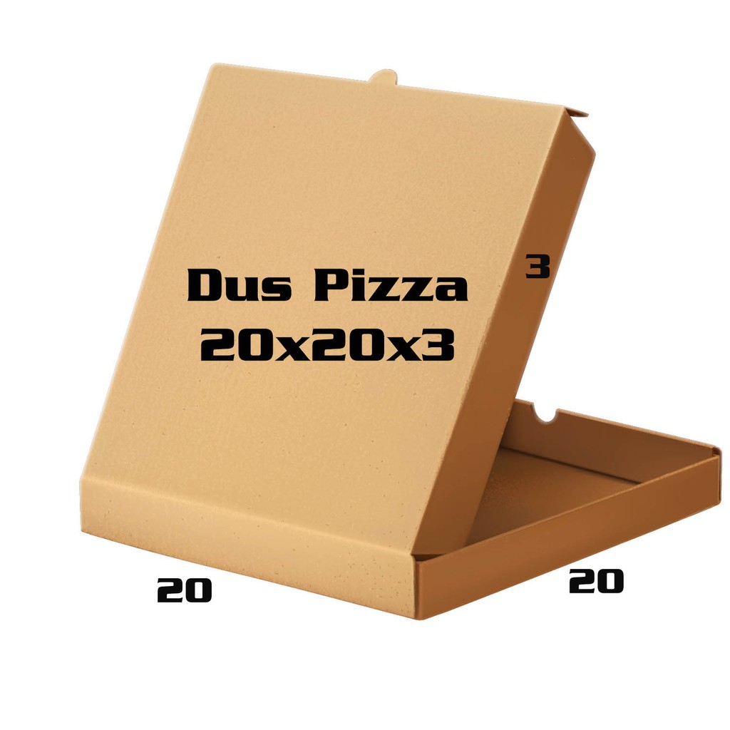 Jual Min 10 Pcs 20x20x3 Klik 10 Kali Box Kardus Packing Pizza Baju