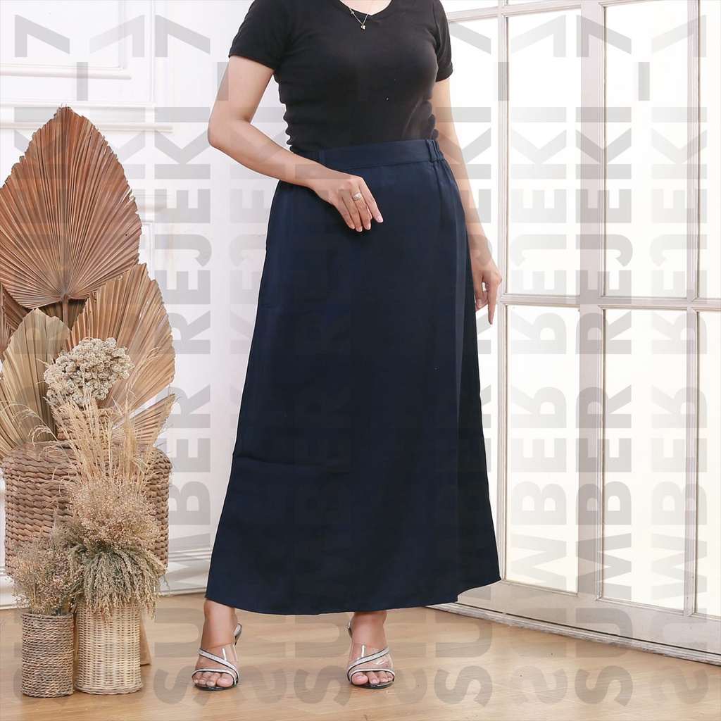 Jual Rok Kerja Wanita Maxi Skirt -Rok Line A Polos Size S-L5 | Shopee ...