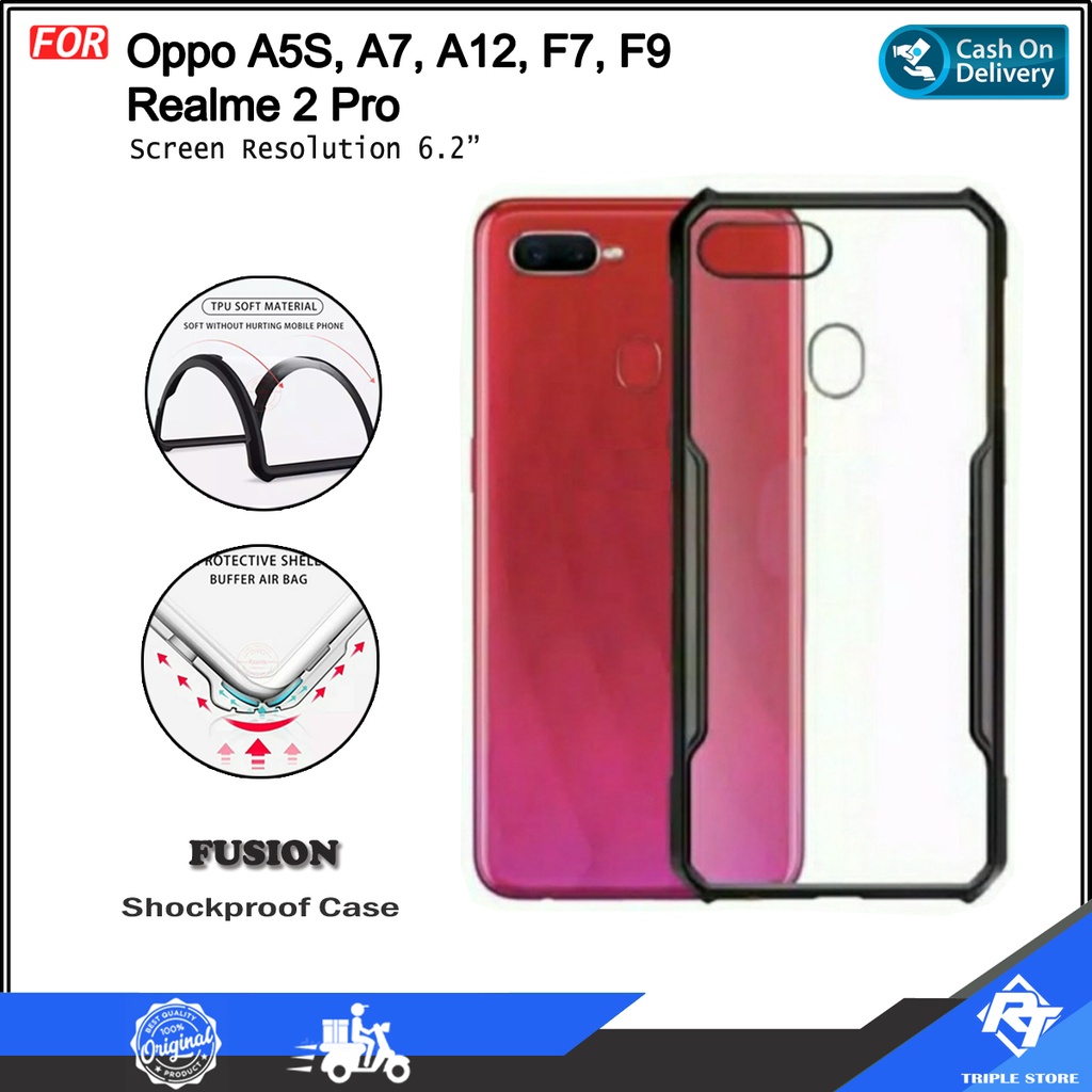 Phone Oppo A5s Pouch Oppo A5s Blue Shockproof Soft Edge Silicone