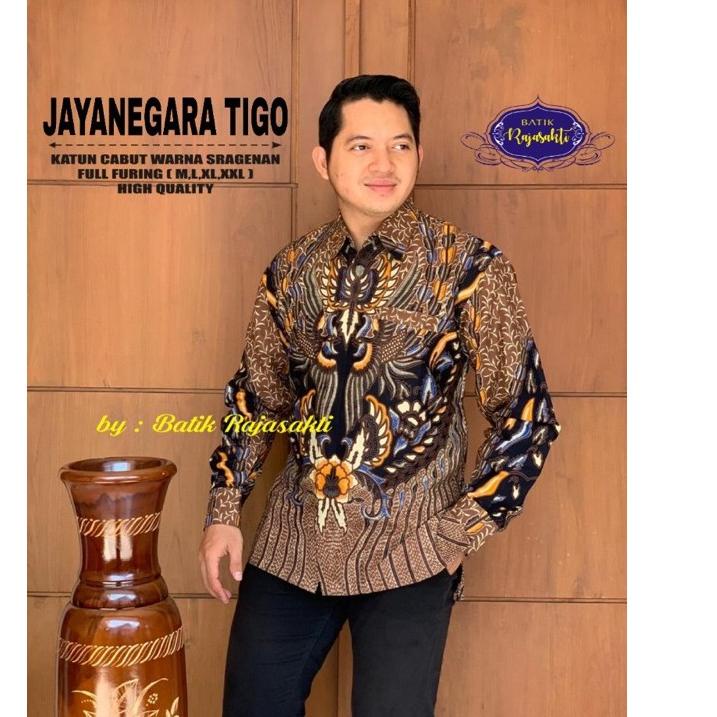 Jual Stok Terbaru BATIK PRIA JAYANEGARA TIGO KATUN CABUT WARNA FULL ...