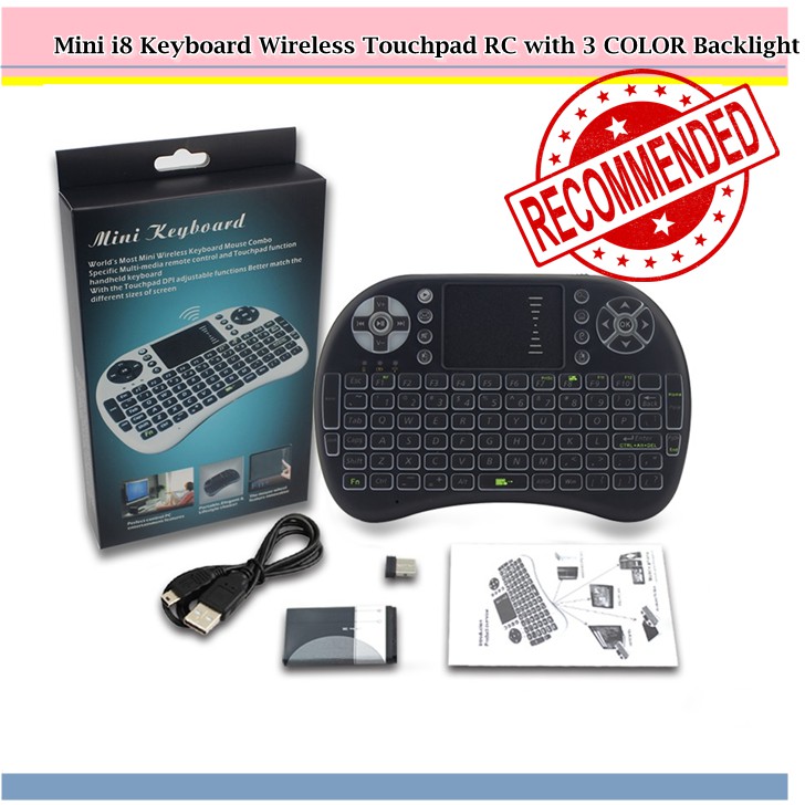 Jual Keyboard Mini Led Wireless Touchpad Mouse 2.4G Mini i8 Keyboard ...