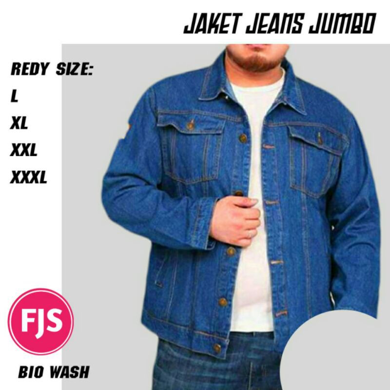 Jual jaket jeans jumbo | Shopee Indonesia