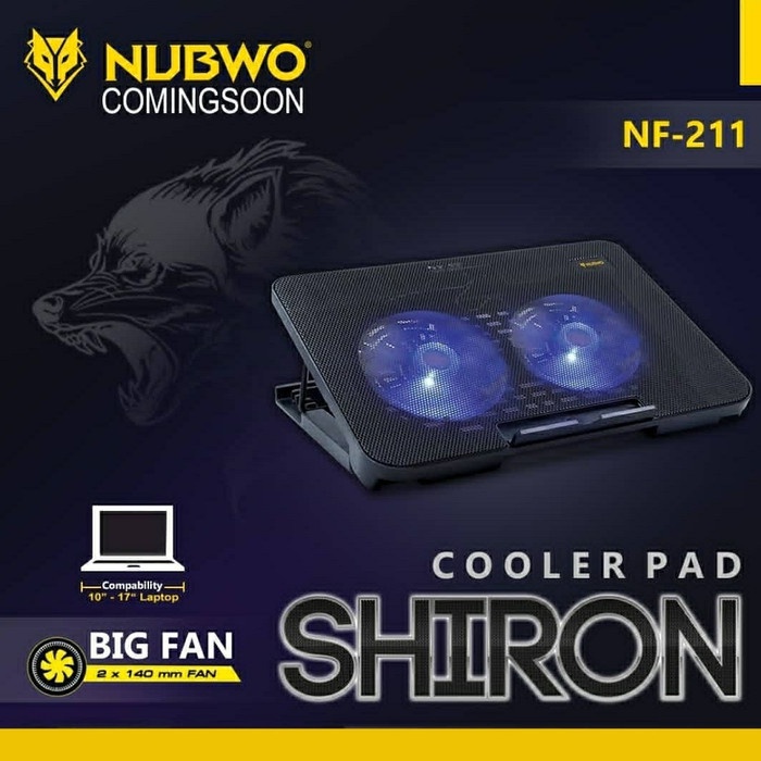 Jual Notebook Cooling Pad Kipas Laptop Nubwo Dual Fan Nf Shiron Shopee Indonesia