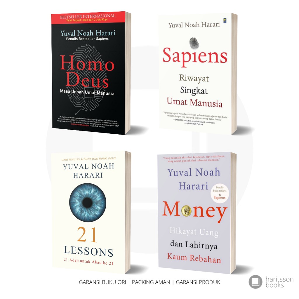 Jual Buku 21 Lesson - Homo Deus - Sapiens - Money - Yuval Noah Harari ...