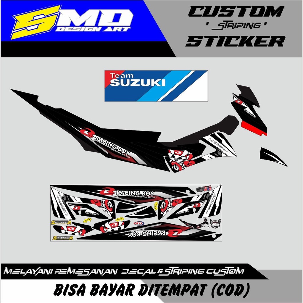 Jual STRIPING MODEL VARIASI MOTOR SATRIA FU TIPE S RACING | Shopee ...