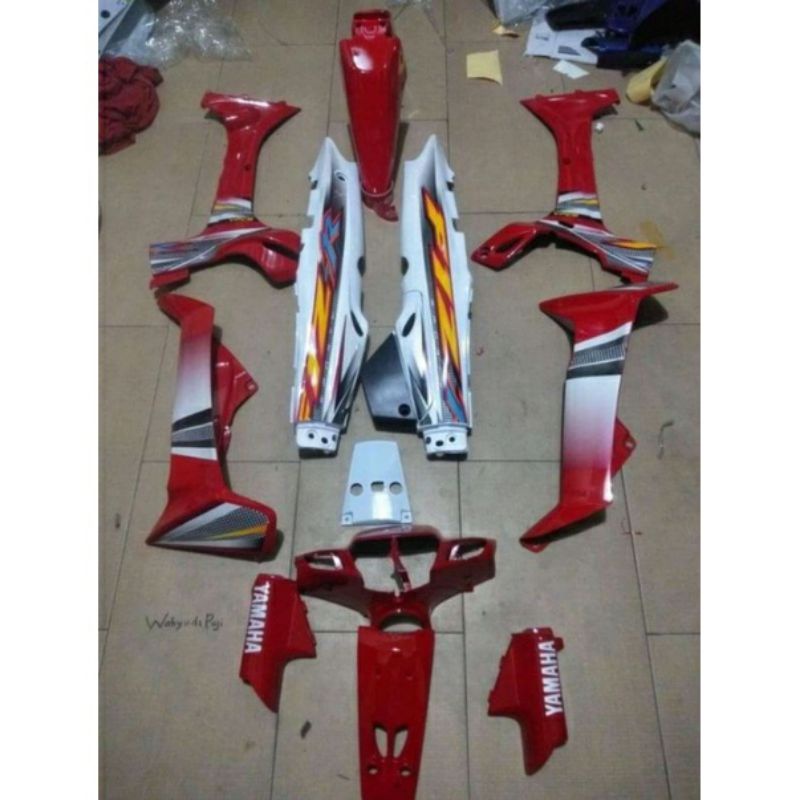 Jual Cover body COVER BODY HALUS YAMAHA FIZ.R MERAH PUTIH PLUS STRIPING ...