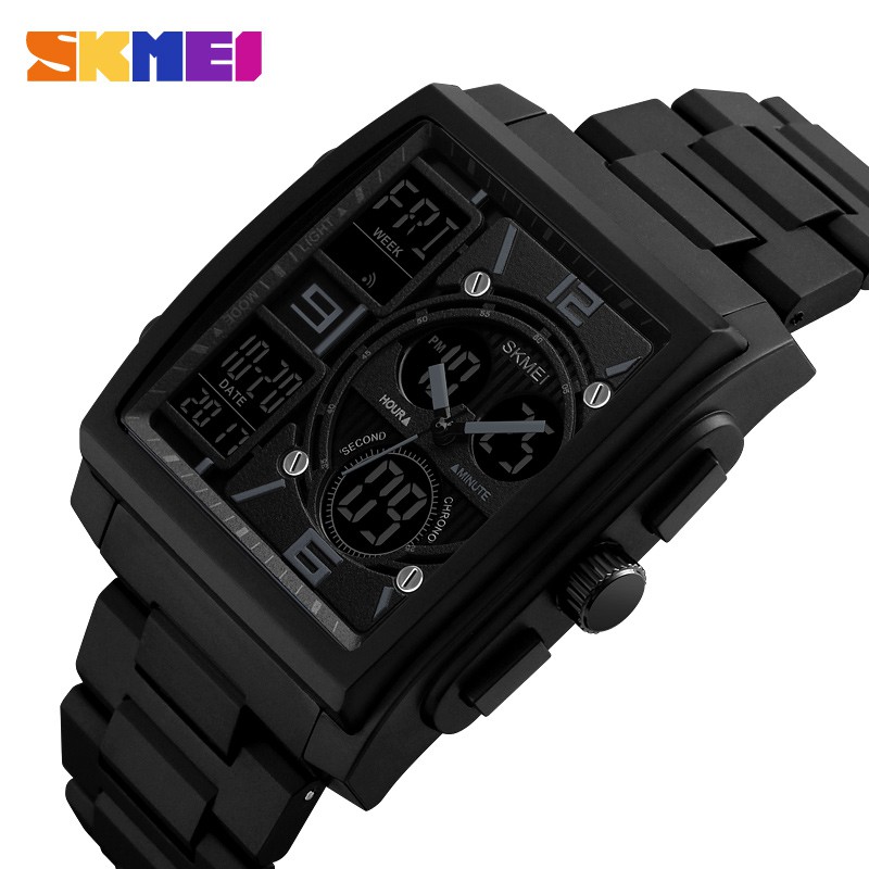 Jual Jam Tangan Pria Digital Analog Skmei 1274 Black Water