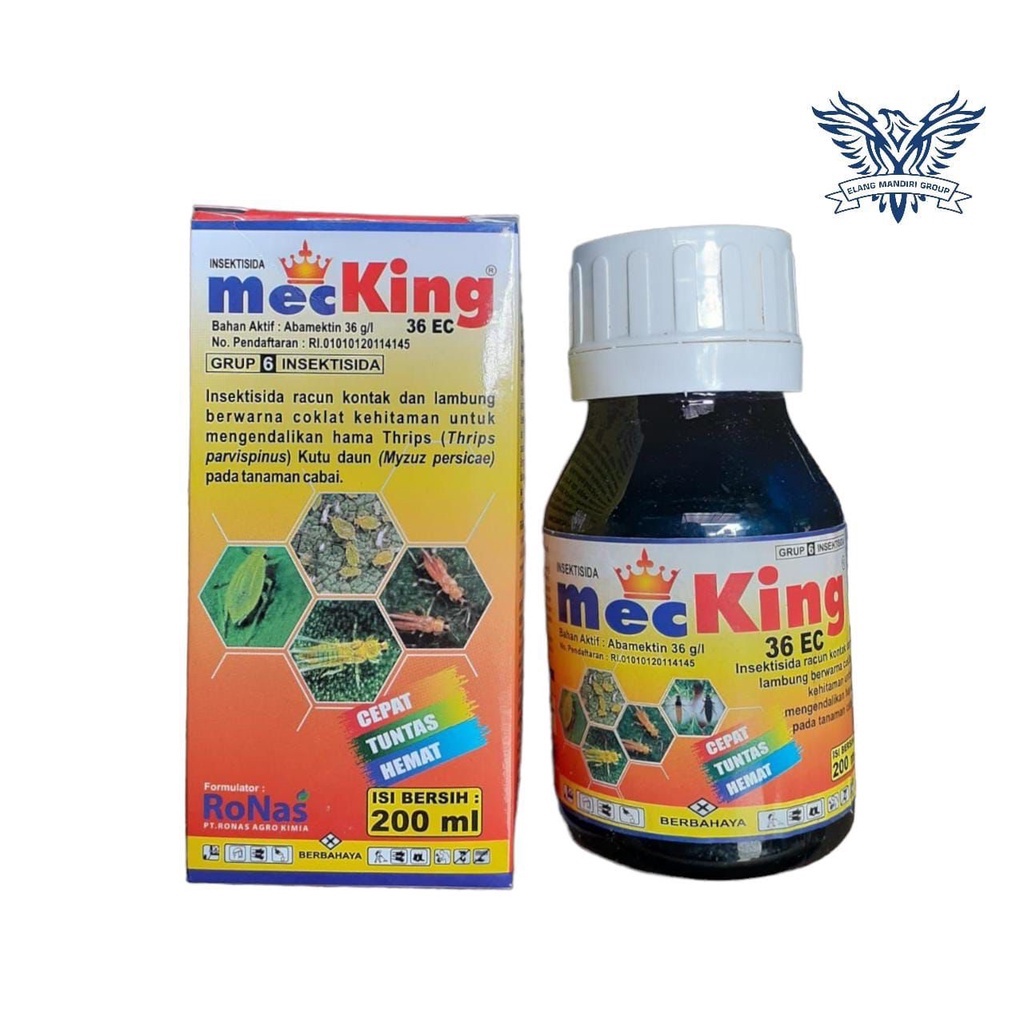 Jual MecKing 36 EC Isi 200ml Abamektin 36 g/l. Pembasmi Hama Thrips Dan ...