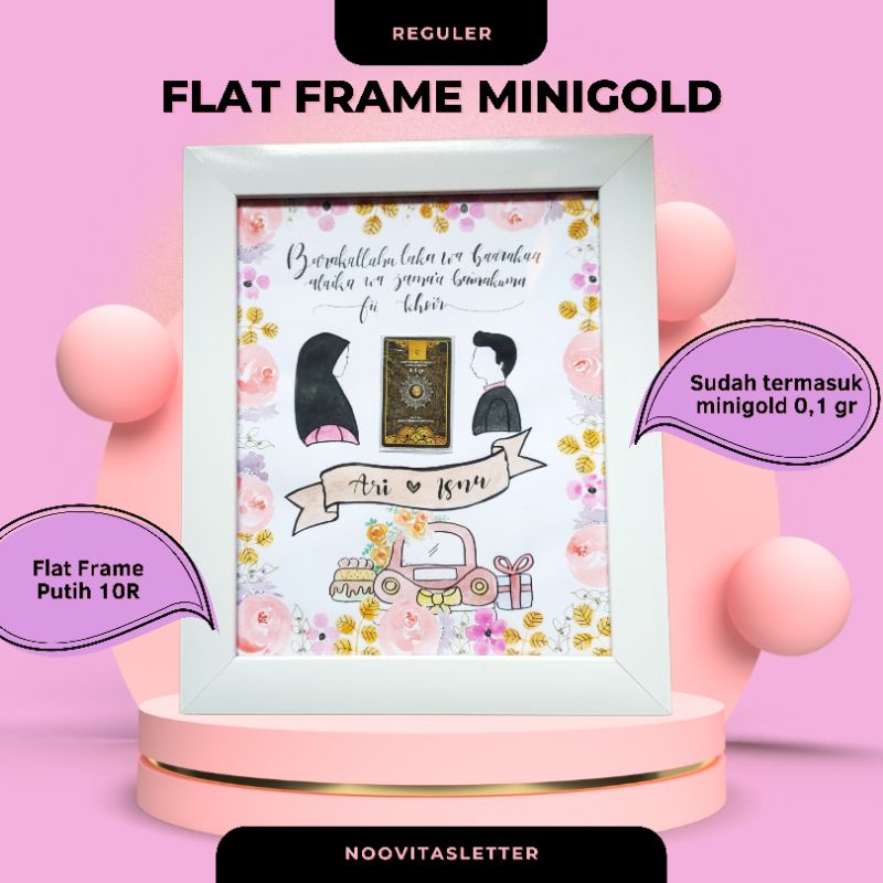 Jual FLAT FRAME 10R DENGAN MINIGOLD 0,1 gr | Shopee Indonesia