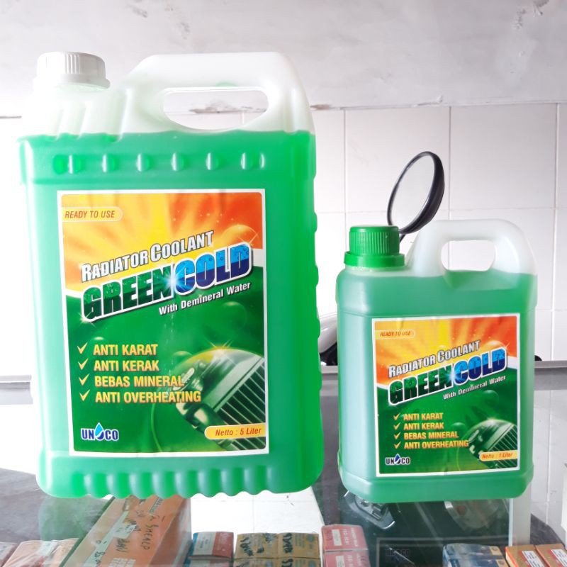 Jual RADIATOR COOLANT GREEN COLD ll UNOCO 5 LITER | Shopee Indonesia