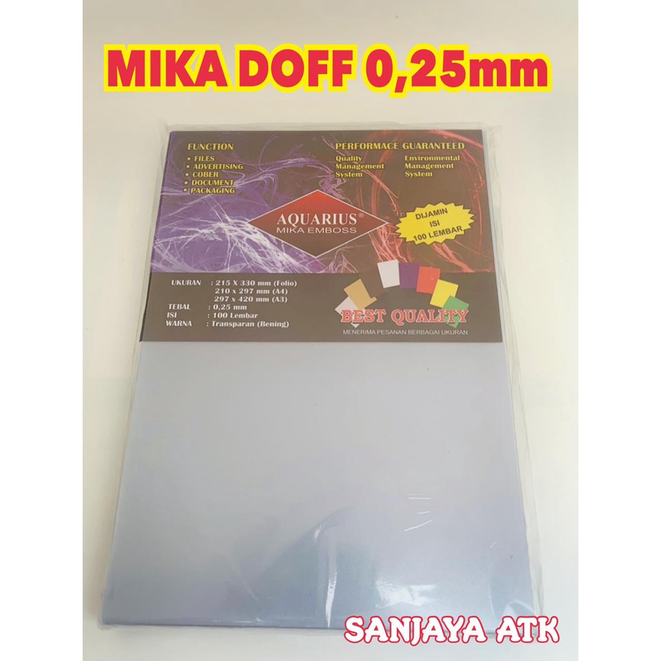 Jual Mika Doff Emboss 0.25mm folio dan A4 | Shopee Indonesia