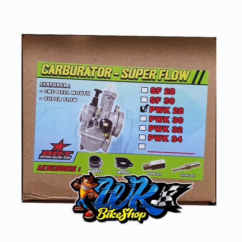 Jual KARBURATOR KARBU PWK 28 / PWK 30 BRT SUPER FLOW | Shopee Indonesia