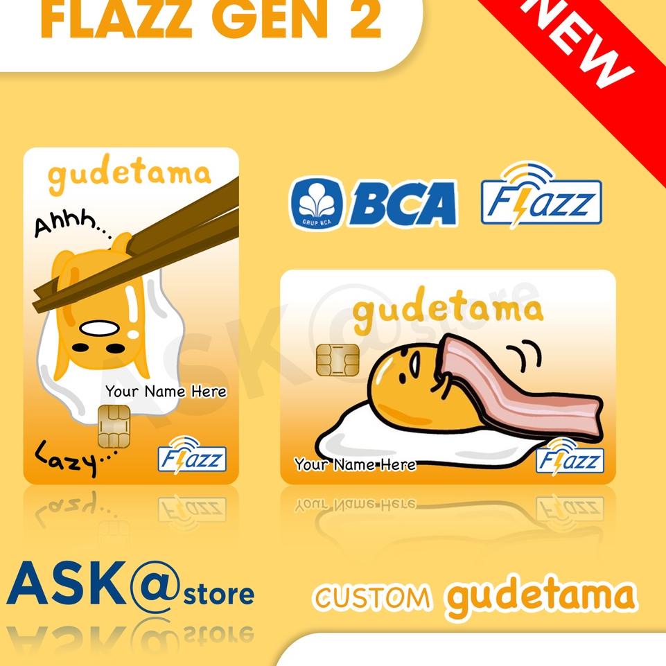 Jual Fitur utama Kartu Flazz BCA Gen 2 Custom Print Edisi Gudetama