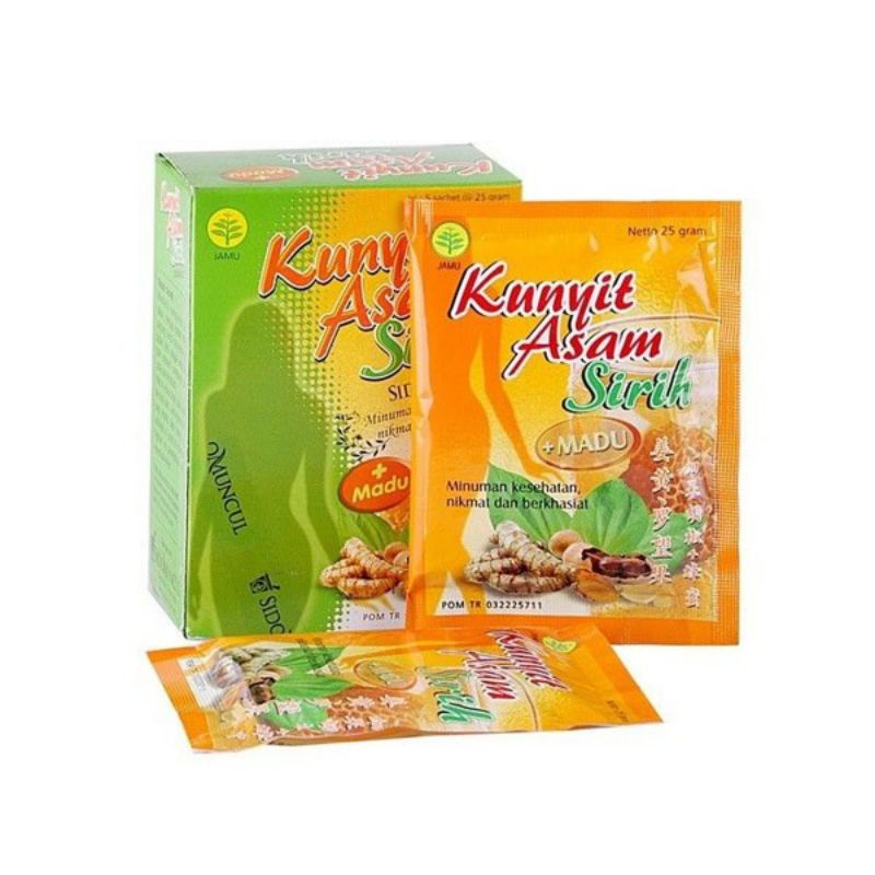 Jual Kunyit Asam &Kunyit Asam Sirih + madu Sido Muncul Perpack Isi 5s ...