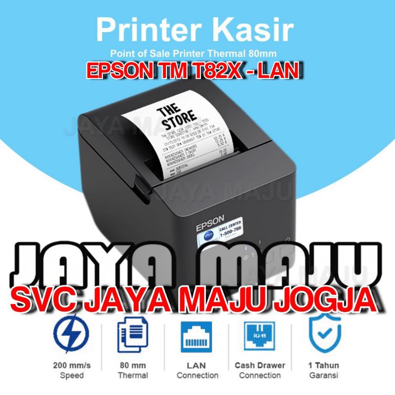 Jual EPSON TM T82 X - (442) LAN -- (512) LAN ETHERNET RJ45 - SPEED 200 ...