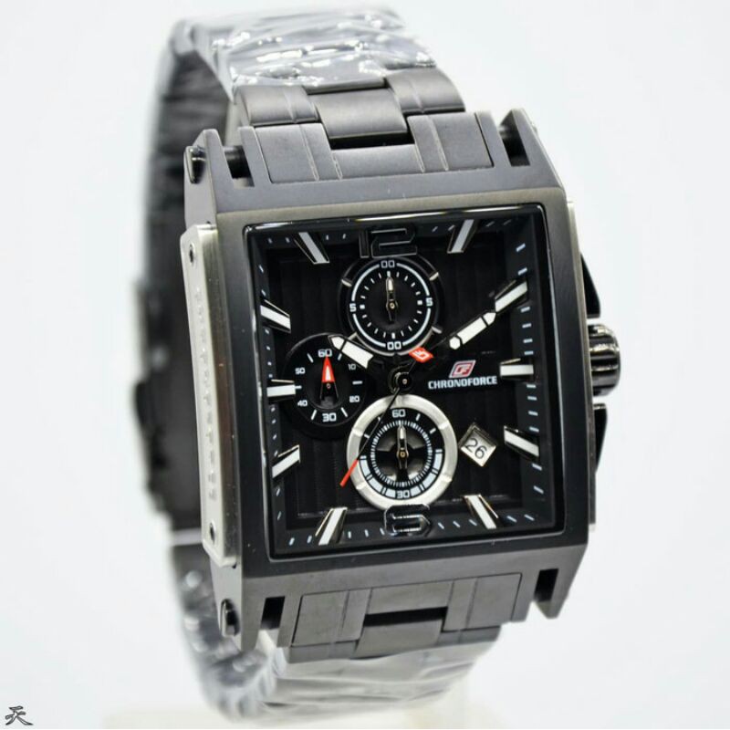 Jual CHRONOFORCE KOTAK 5312G ALL BLACK | Shopee Indonesia