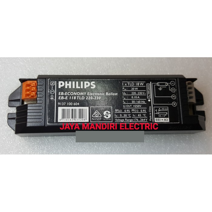 Ballast philips deals 18 watt