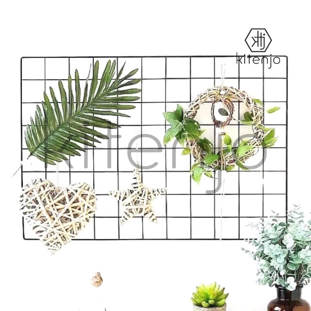 Jual KITENJO HIJANG HIASAN DINDING HITAM PUTIH GRID WIRE BLACK MEMO ...