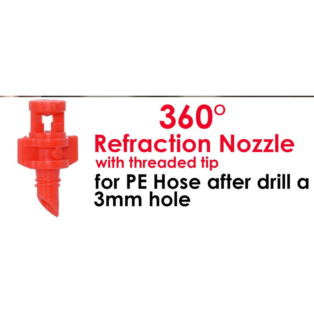 Jual Kepala Nozzle Springkle Merah 360 Derajat Tusuk Ke Selang Atau ...